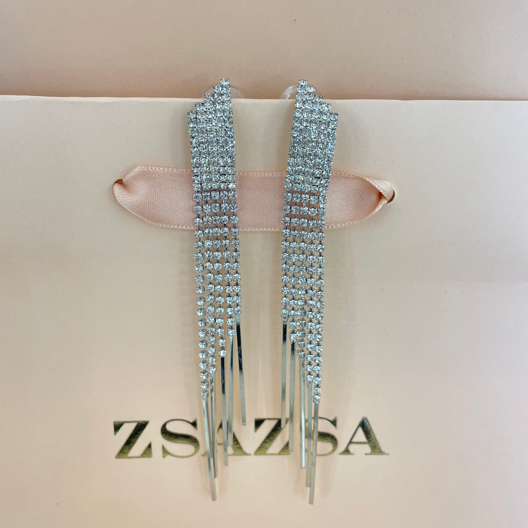 Long fringe earrings