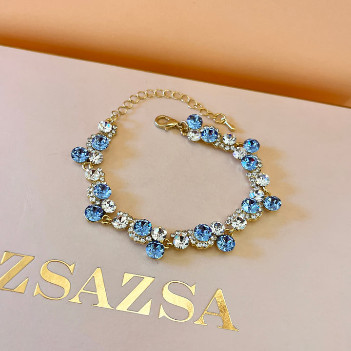 Light blue Swarovski crystals bracelet