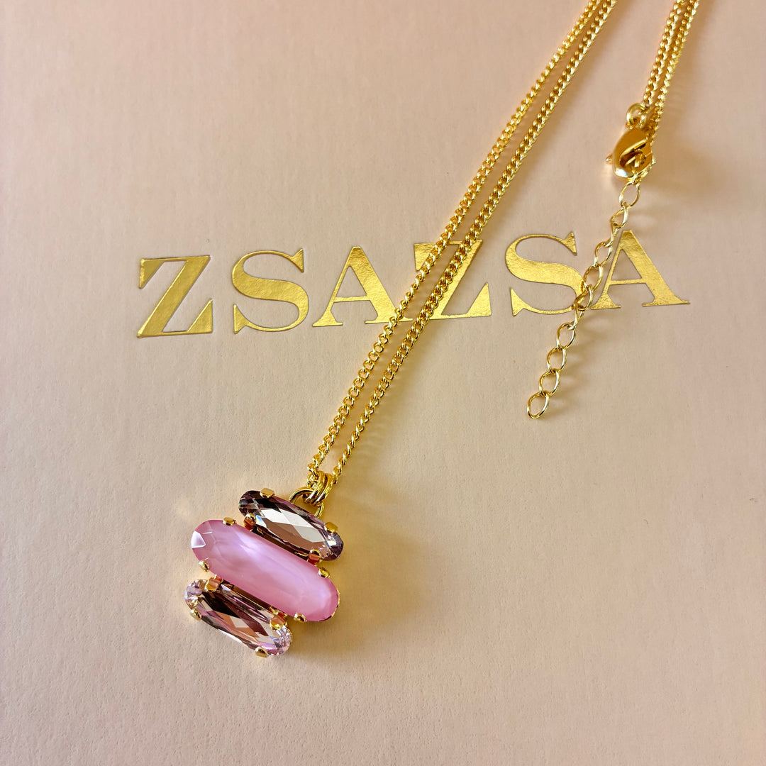 Elegant Light pink Swarovski crystals set