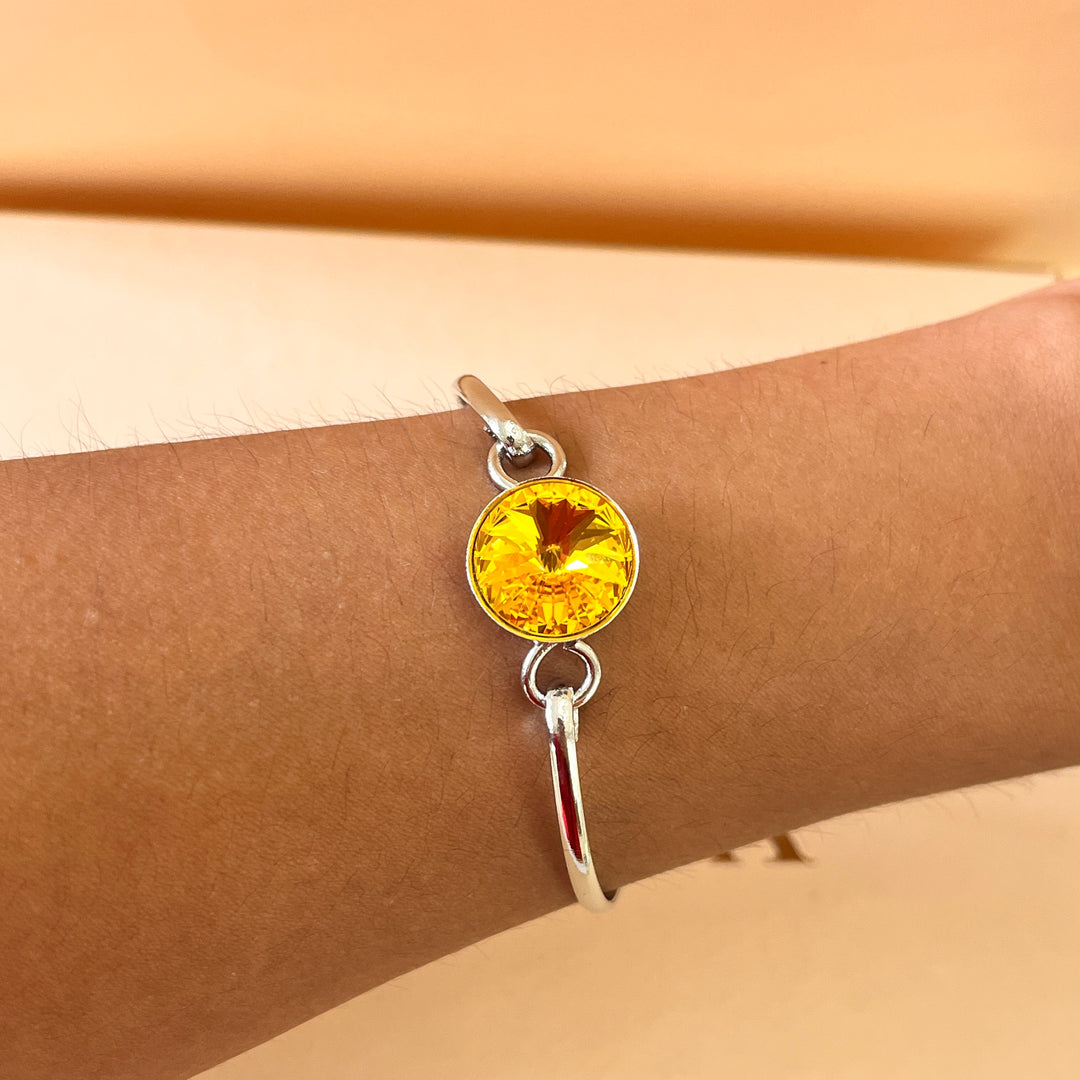 Topaz Swarovski crystals set