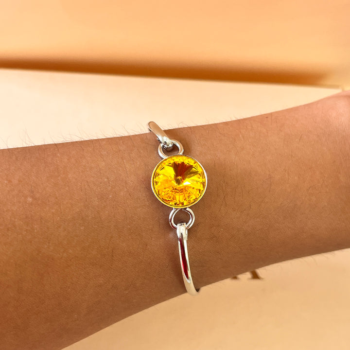 Topaz Swarovski crystals set