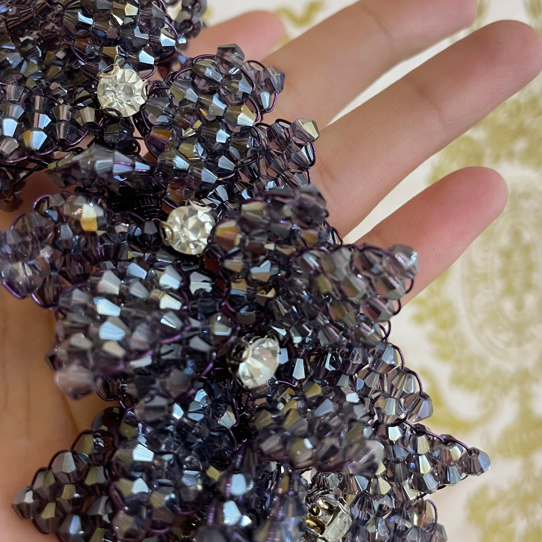 Purple flowers headpiece