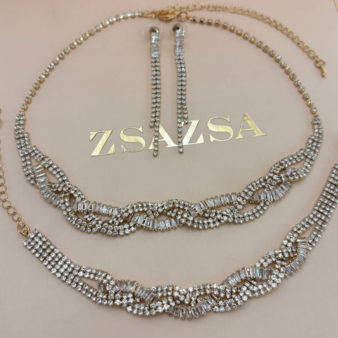 Baguette rhinestone set