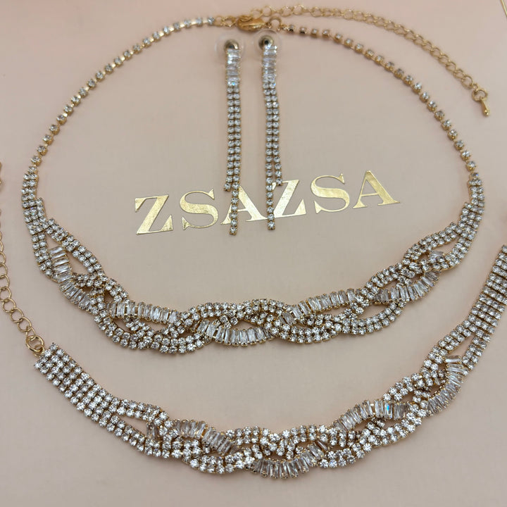 Baguette rhinestone set