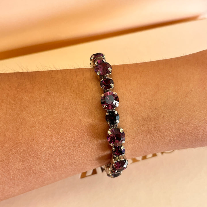 Purple preciosa crystals bracelet