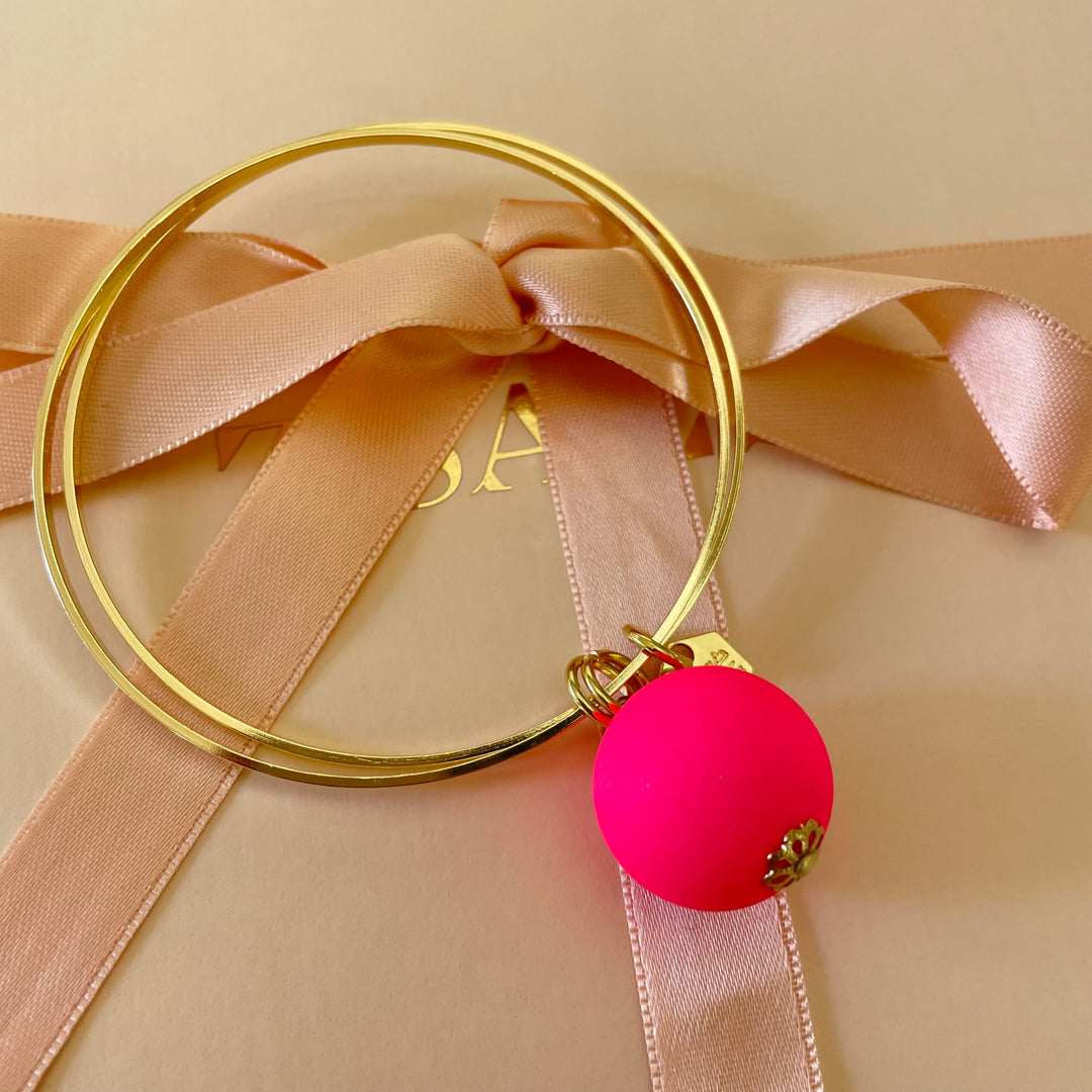 Neon ball summer bangle