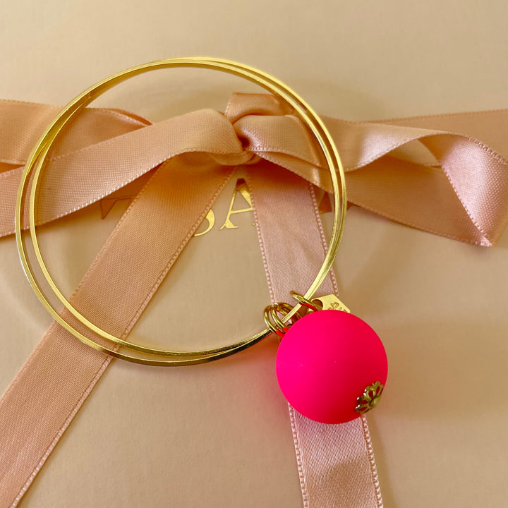 Neon ball summer bangle