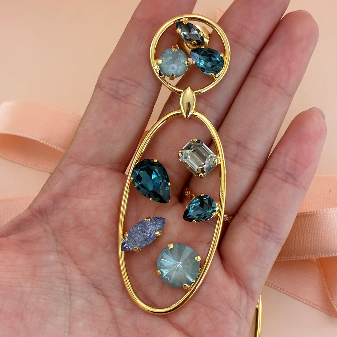 Multistone Swarovski crystals set