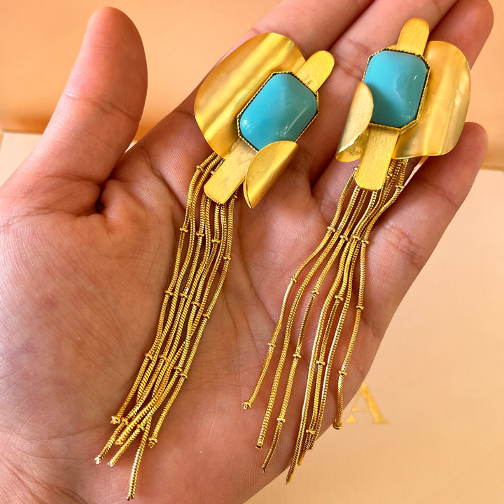 Turquoise long earrings