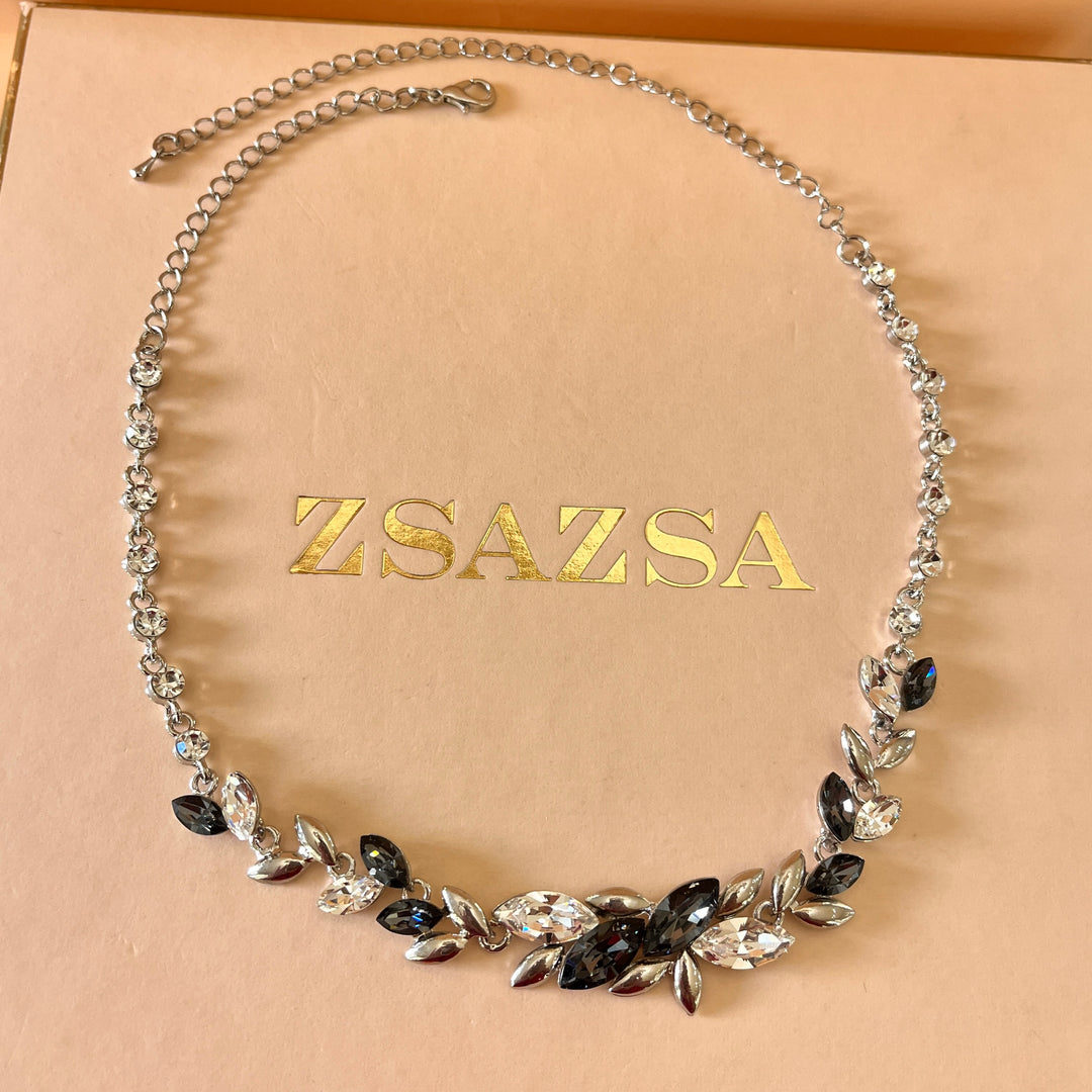 Marquise grey Swarovski crystals set