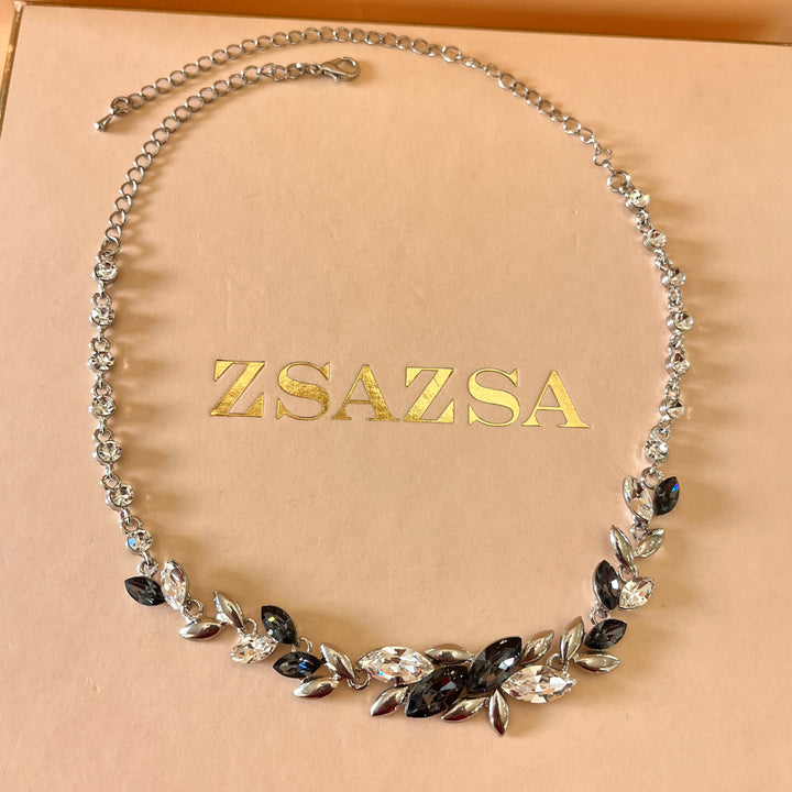 Marquise grey Swarovski crystals set