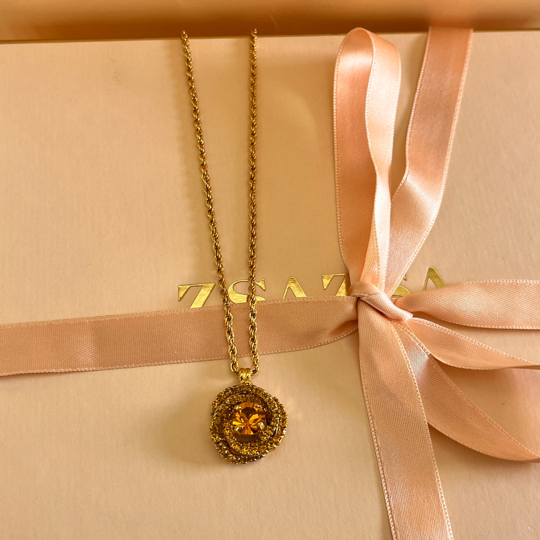 Topaz Preciosa crystals pendant