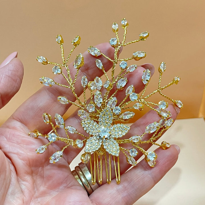 Stunning Swarovski and cubic zircone headpiece