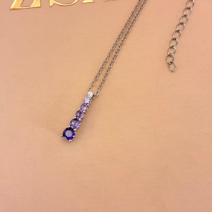 Shades of purple dainty silver set