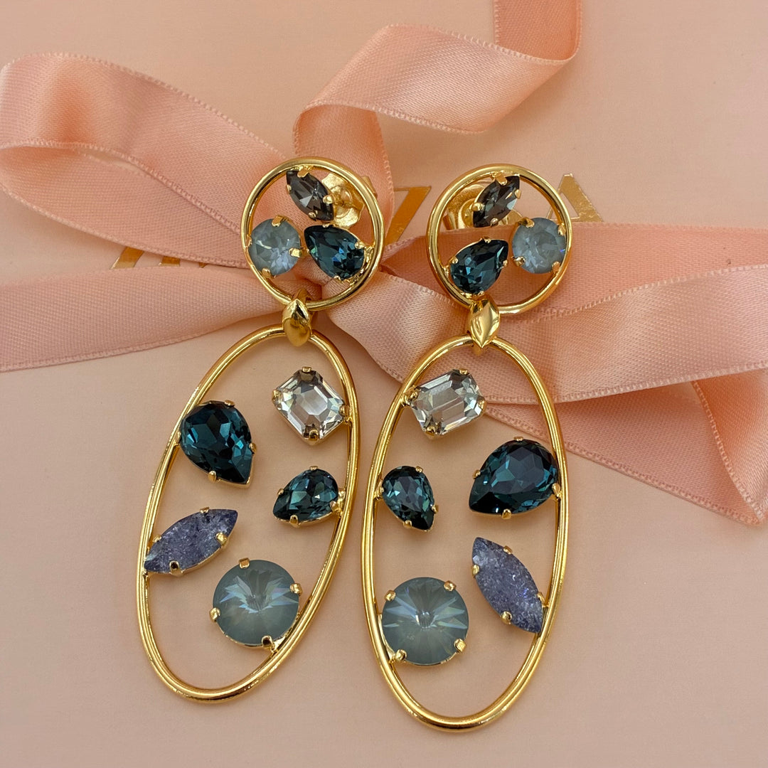 Multistone Swarovski crystals set