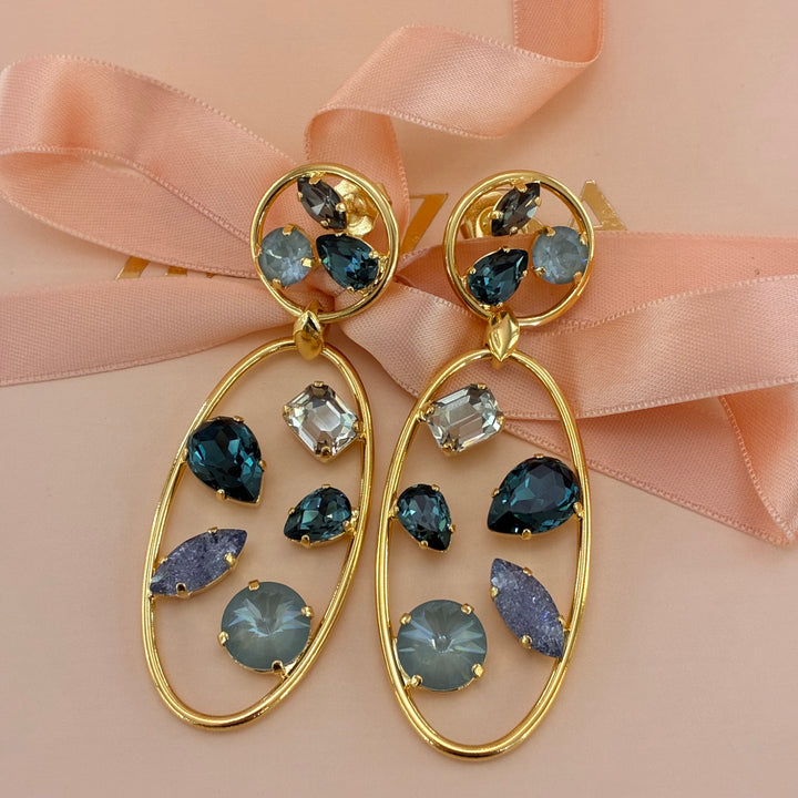 Multistone Swarovski crystals set