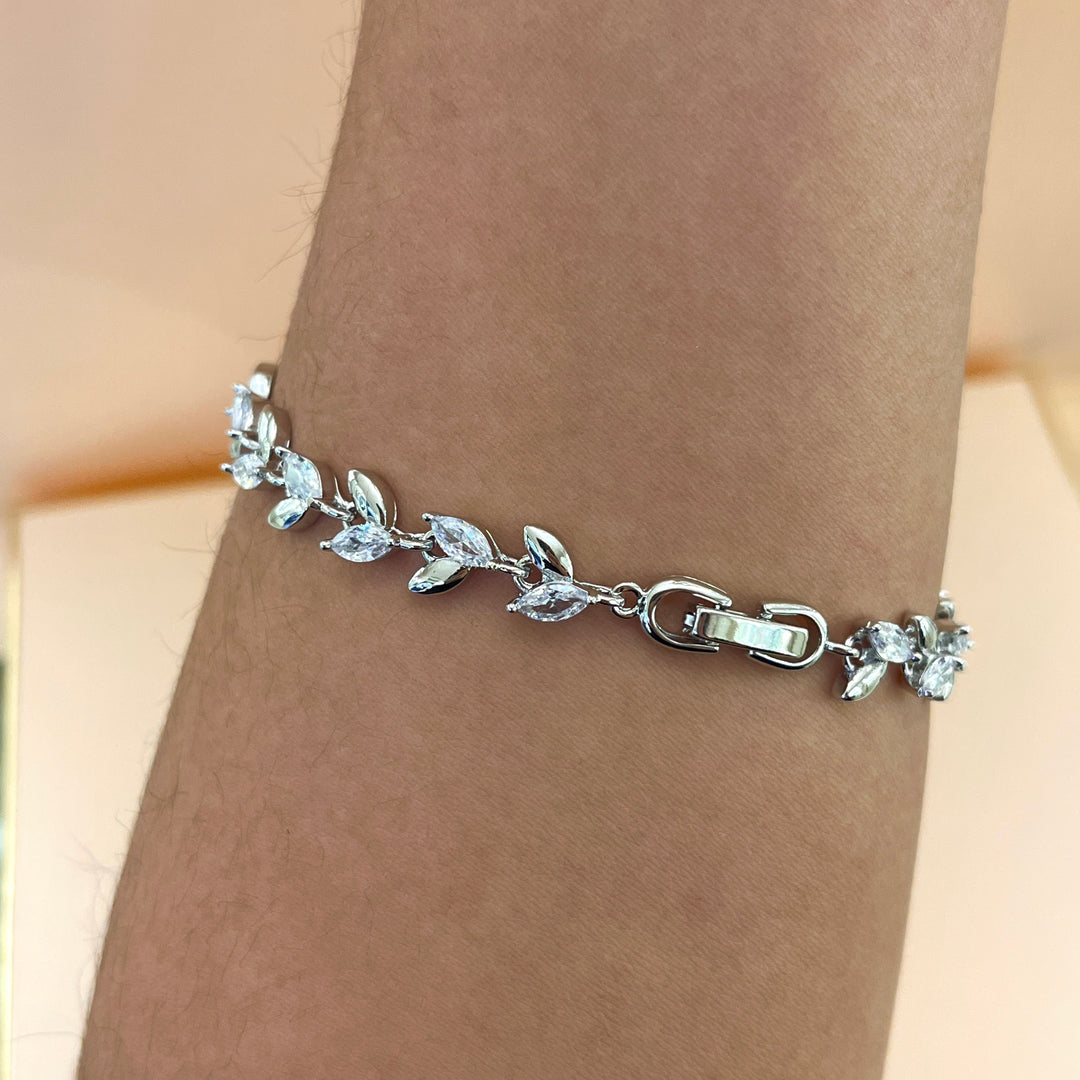 Marquise silver zircone bracelet