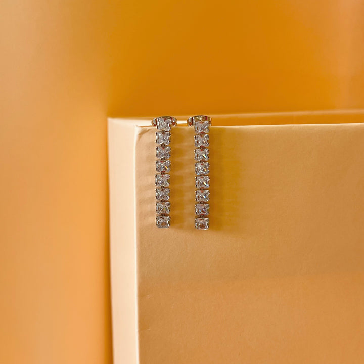 Silver zircone earrings