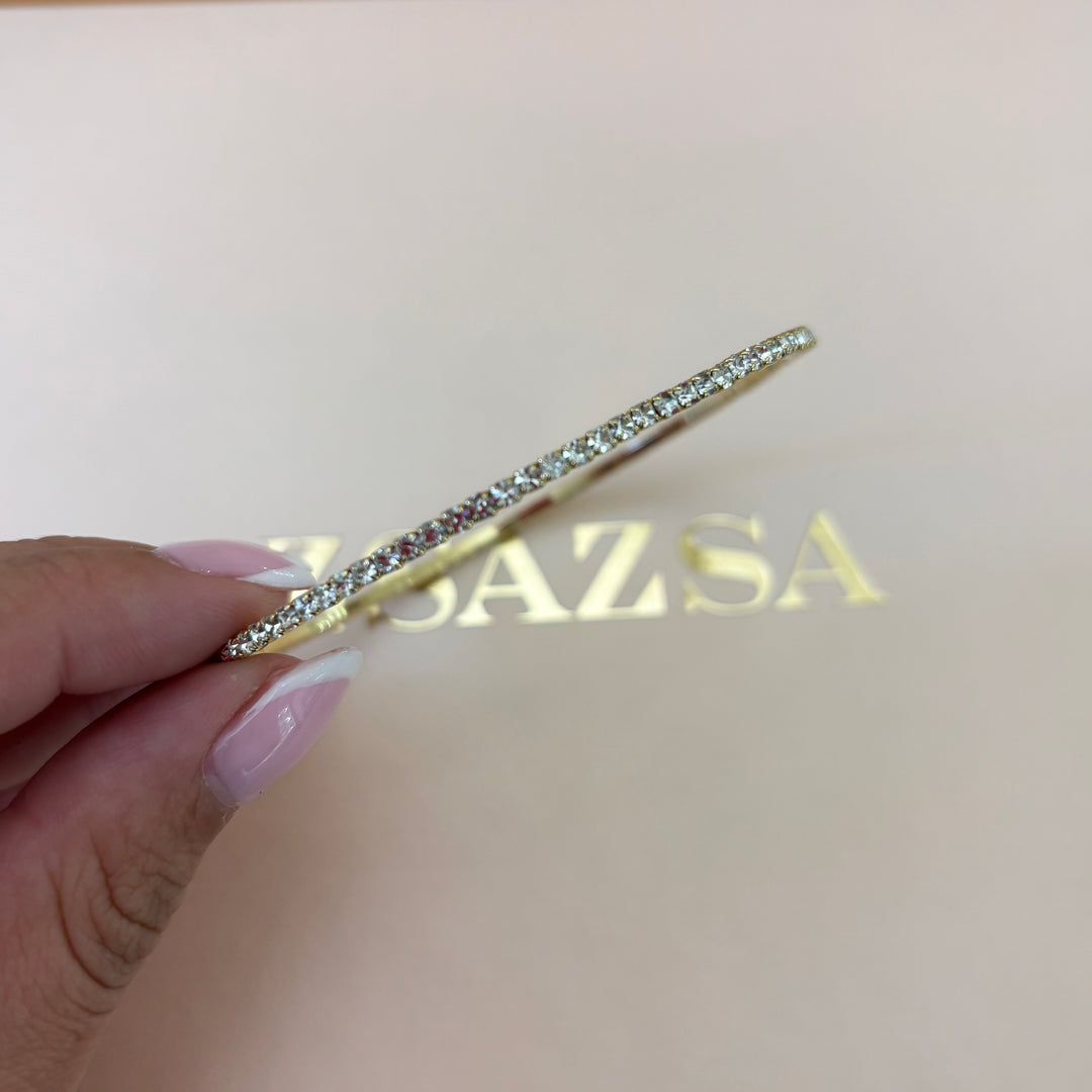 Thin rhinestone bangle