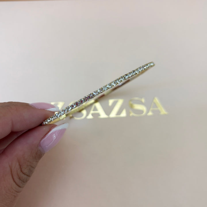 Thin rhinestone bangle