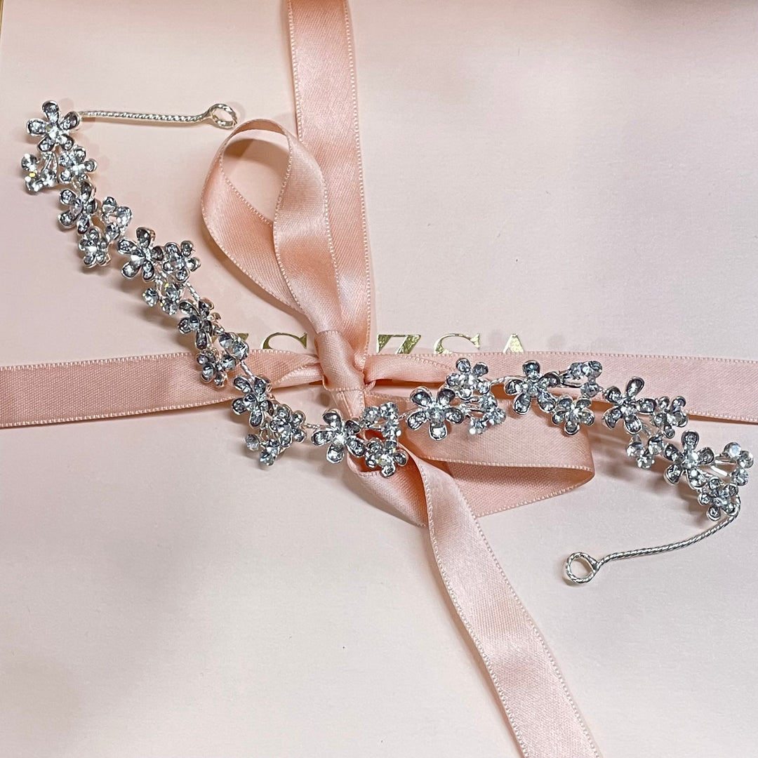 Silver Dainty flowers headpiece