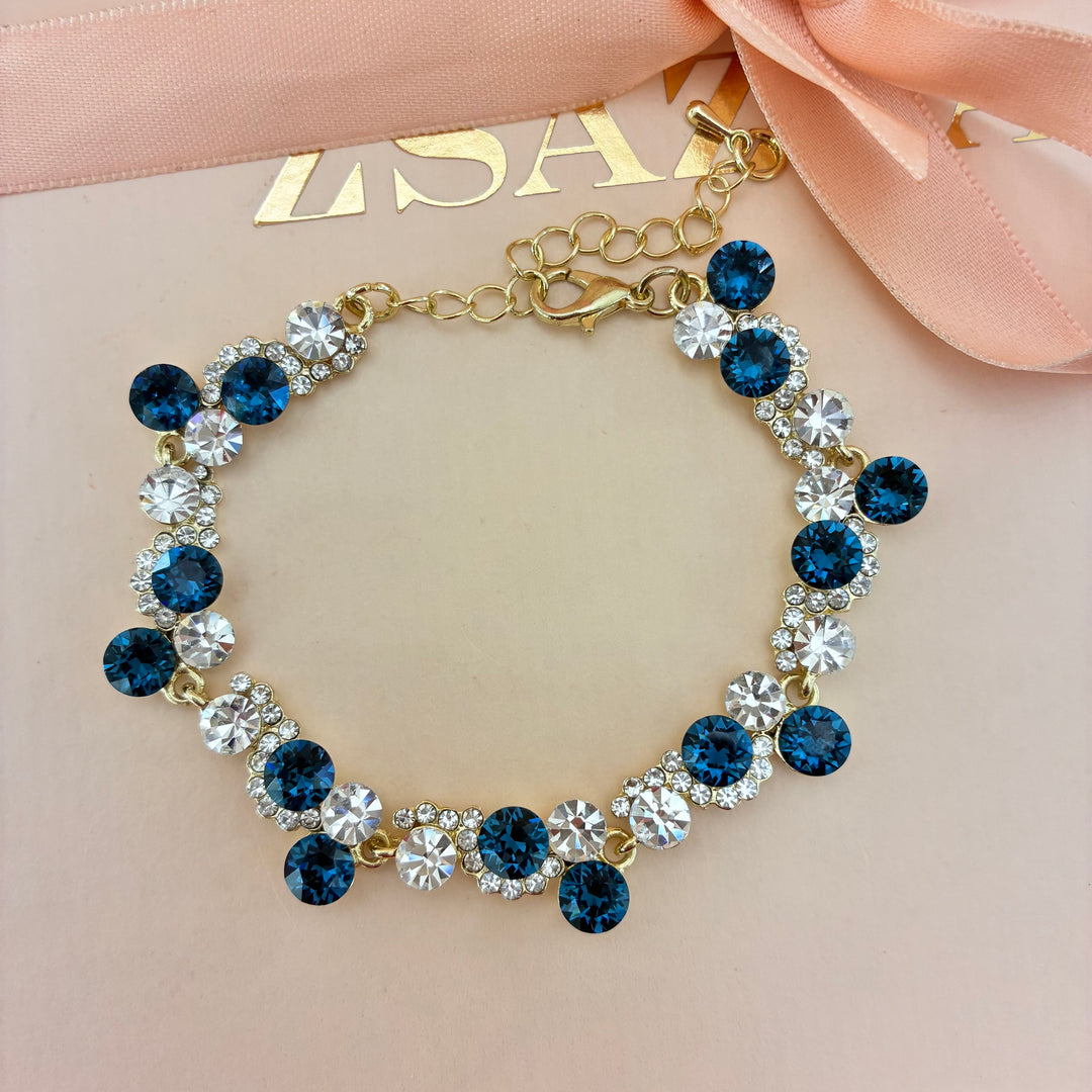 Navy blue Swarovski crystals set