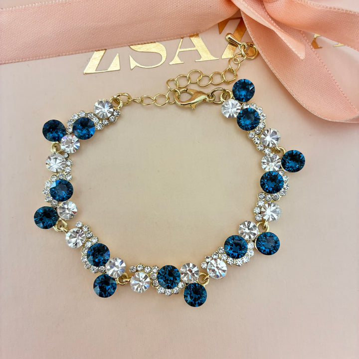 Navy blue Swarovski crystals set