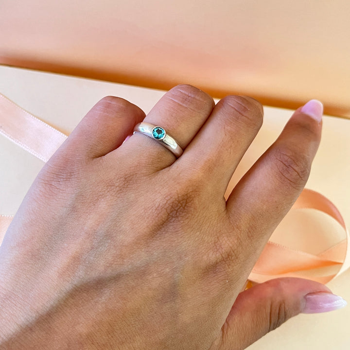 Turquoise zircone ring