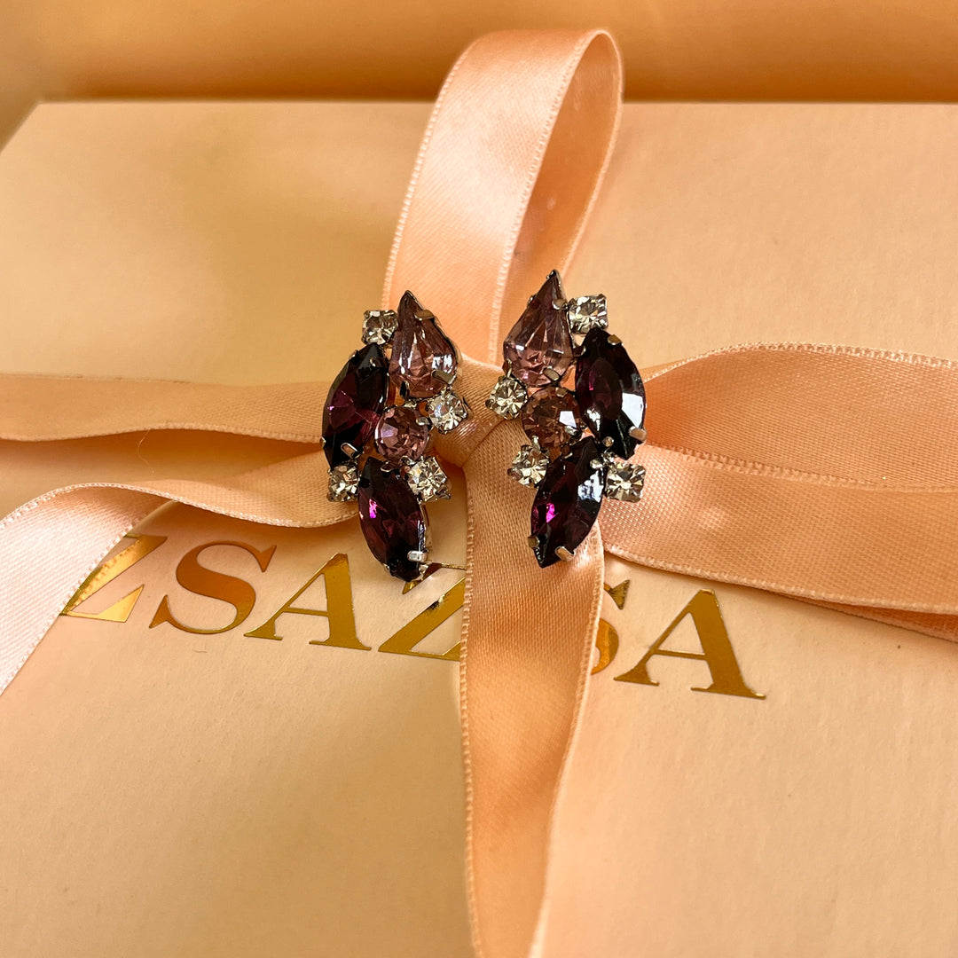 Purple preciosa crystals set