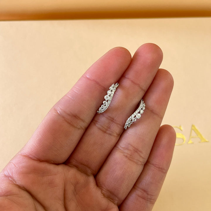 Silver zircone earrings