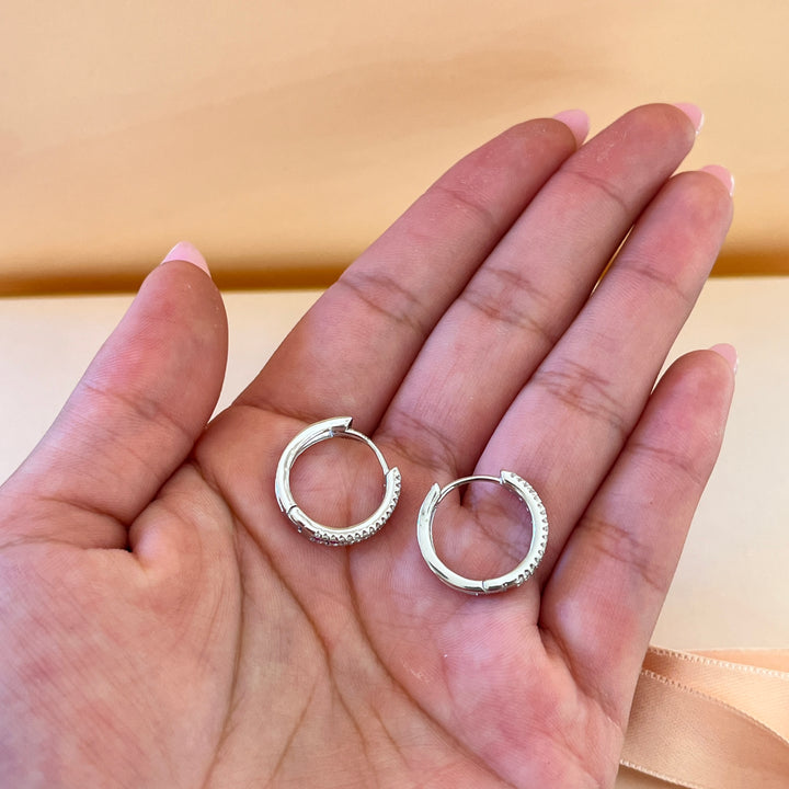 Fuchsia zircone hoops