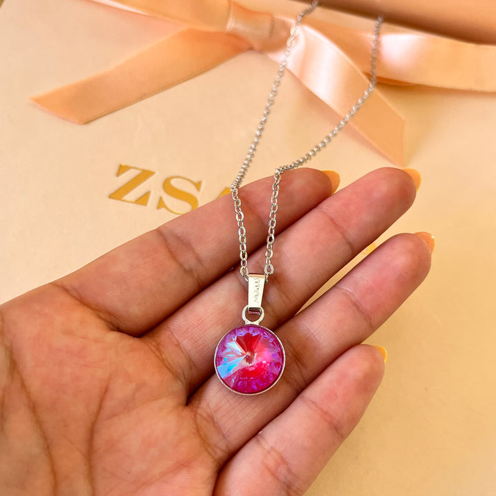 Fuchsia Swarovski crystals set