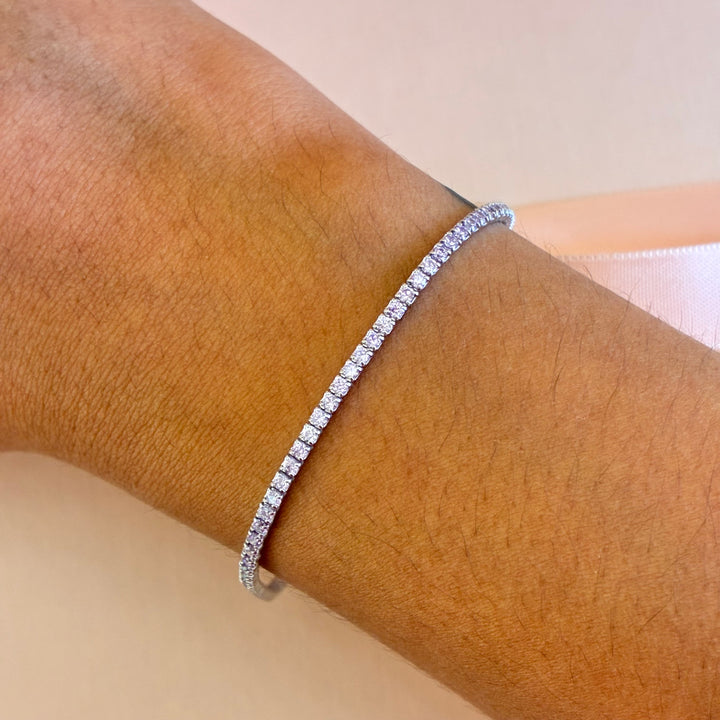 Lilac zircone sterling silver bracelet