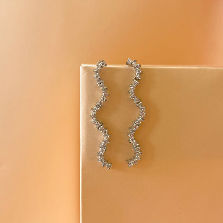 Silver zircone earrings