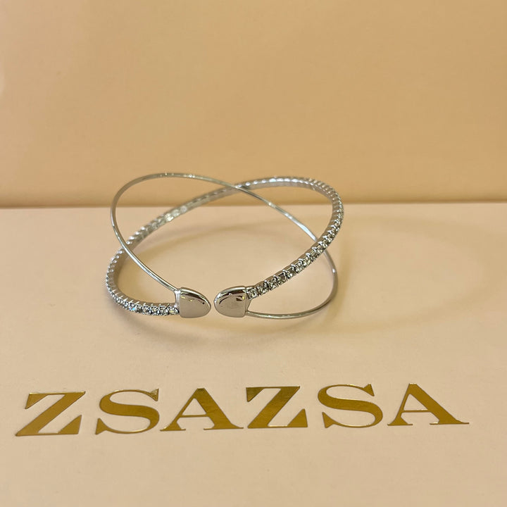 Dainty silver bangle