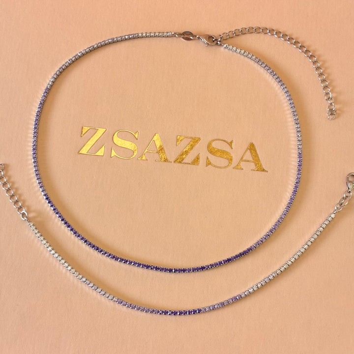 Purple Sterling silver set