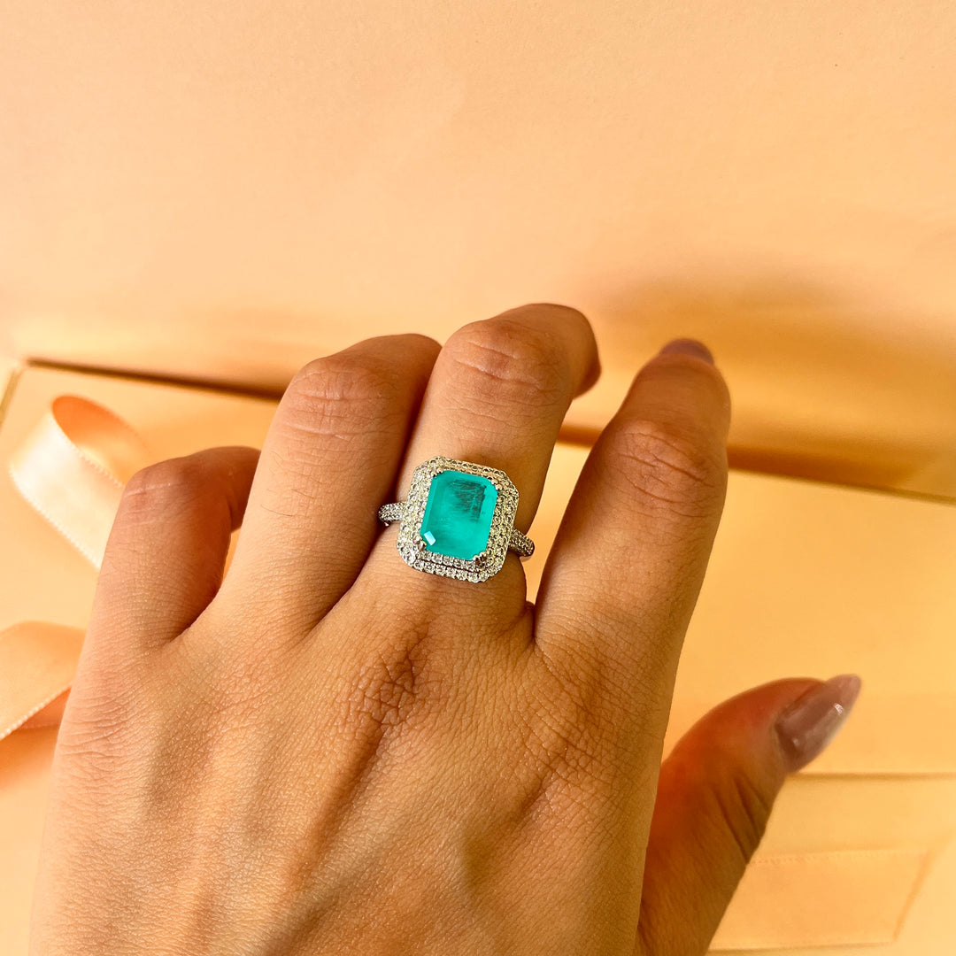 Mint zircone ring