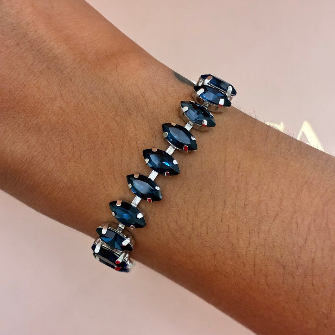 Marquise navy blue precios crystals set