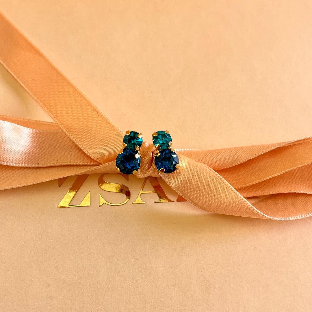 Verdemar preciosa crystals studs