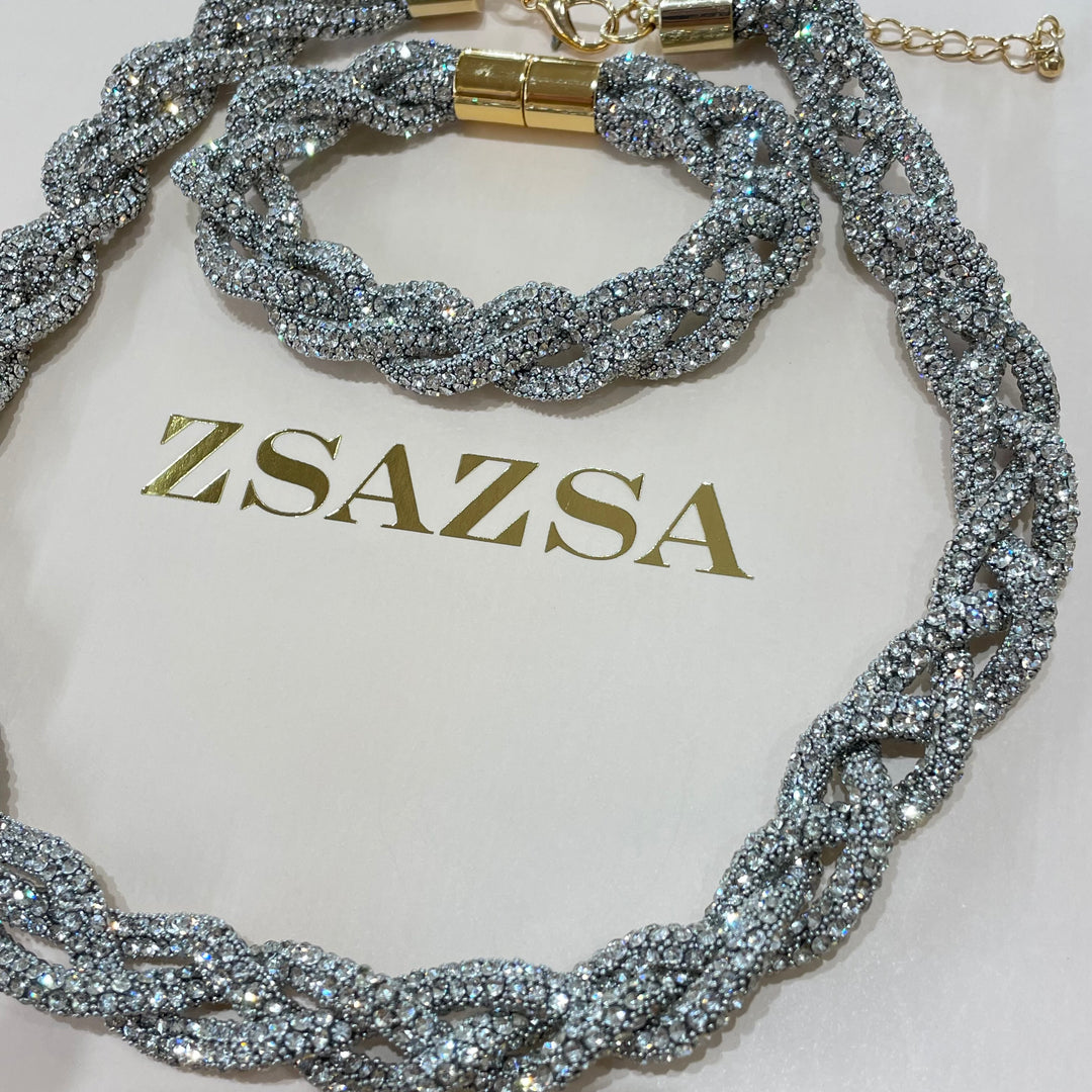 Bling Braided Necklace