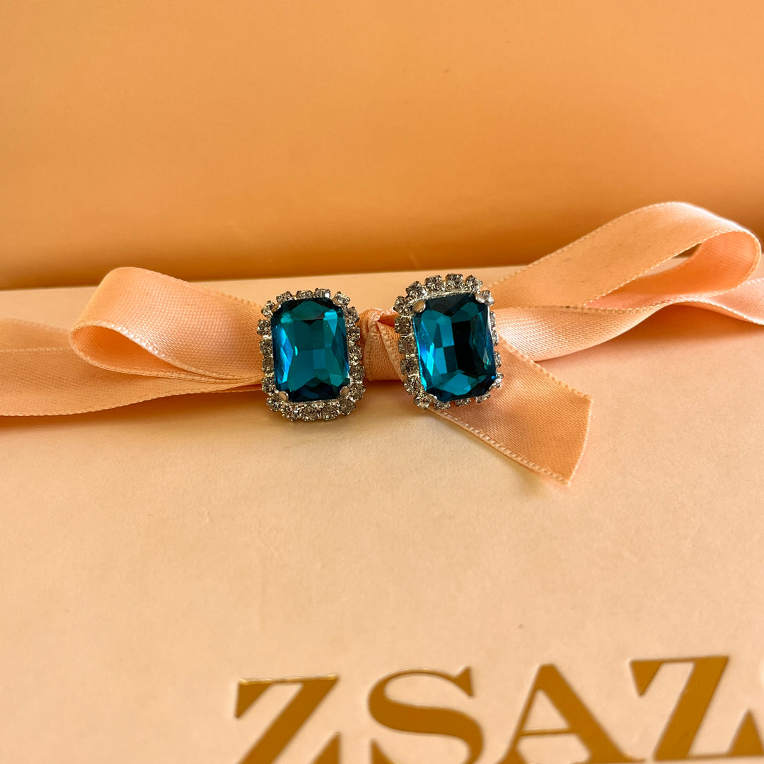 Verdemar rectangular Preciosa crystals set