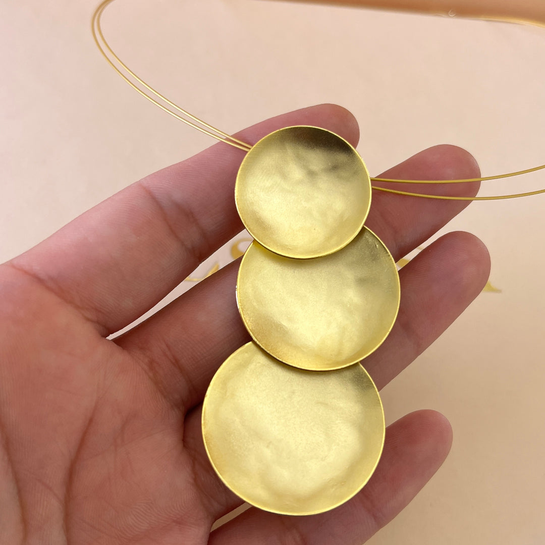 Gold discs handmade set