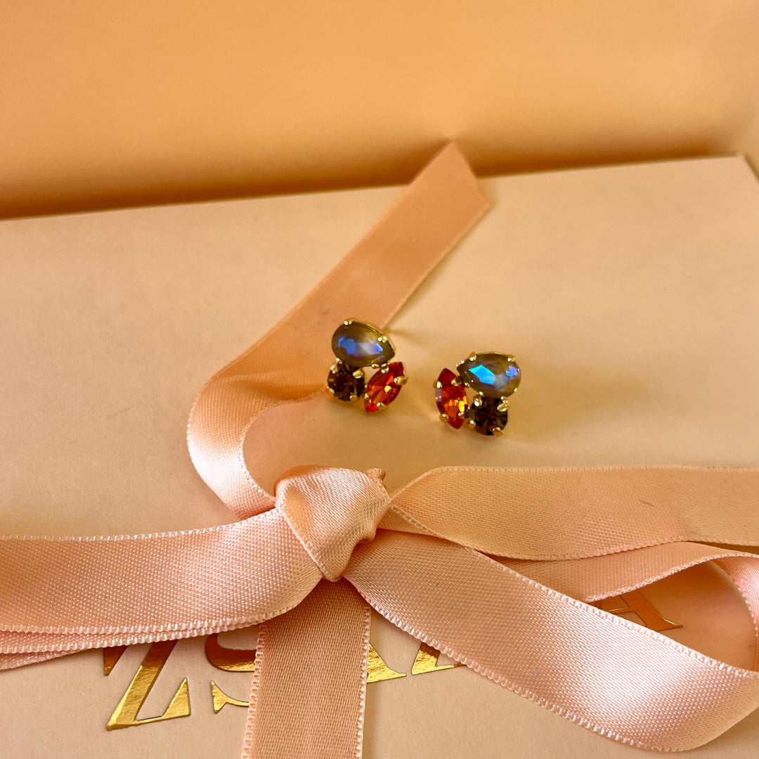 Mix of colour Swarovski crystals set