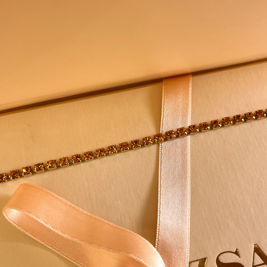 Topaz Swarovski crystals bracelet