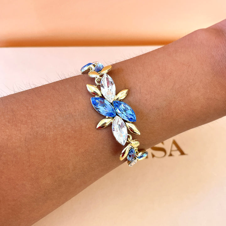 Light blue Swarovski crystal set