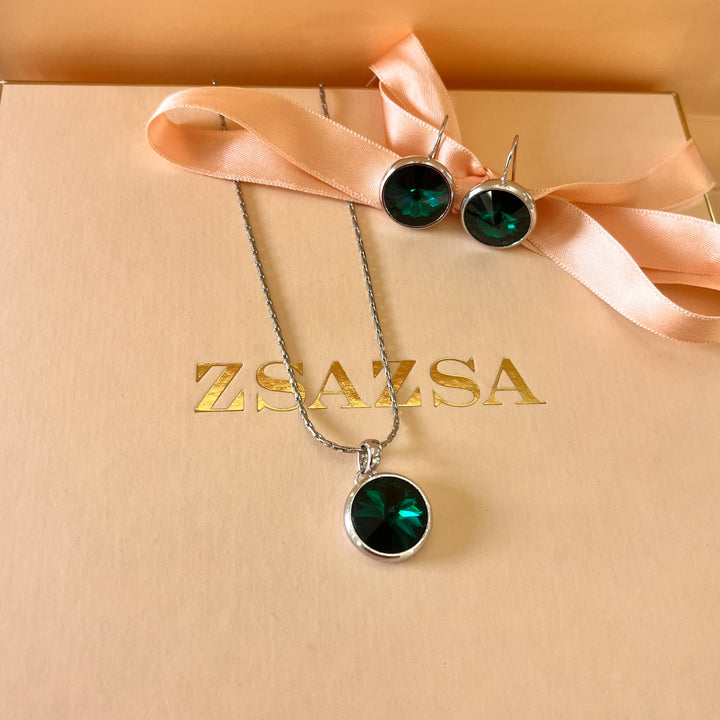 Dark green Swarovski Crystals set