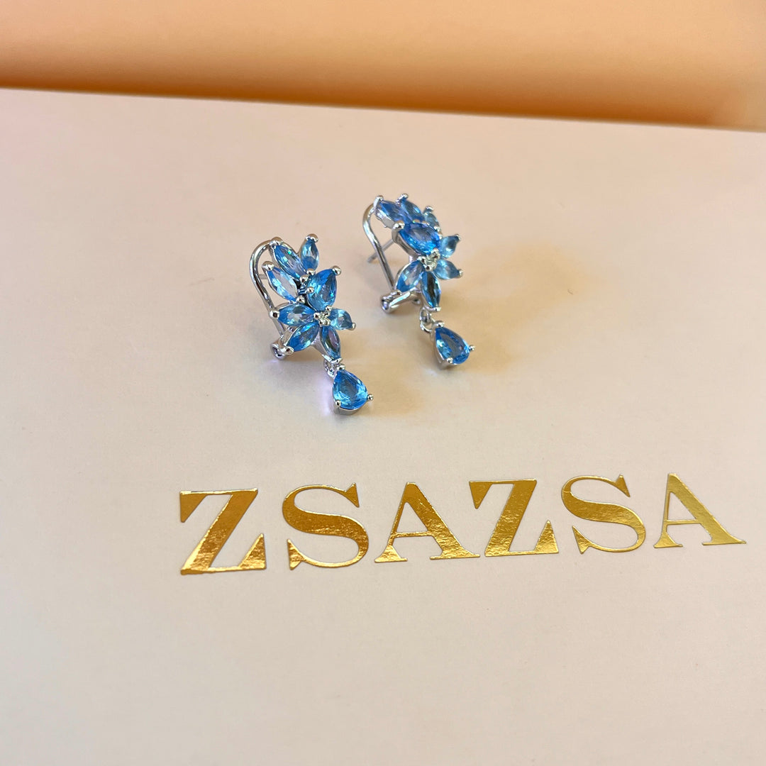 Light blue zircone set