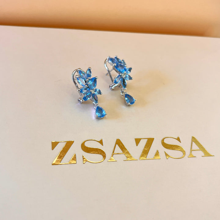 Light blue zircone set