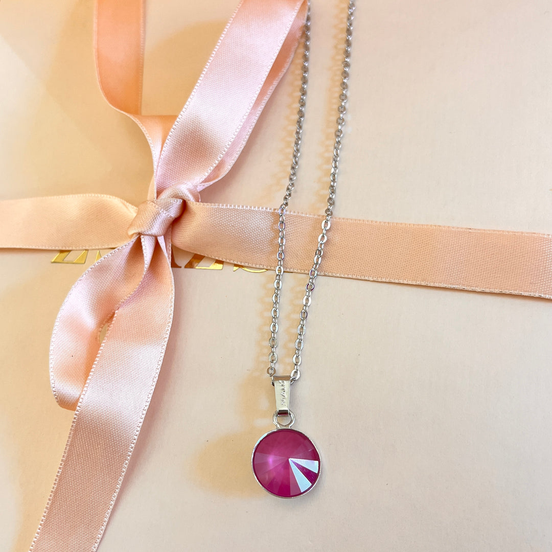 Fuchsia Swarovski crystals set