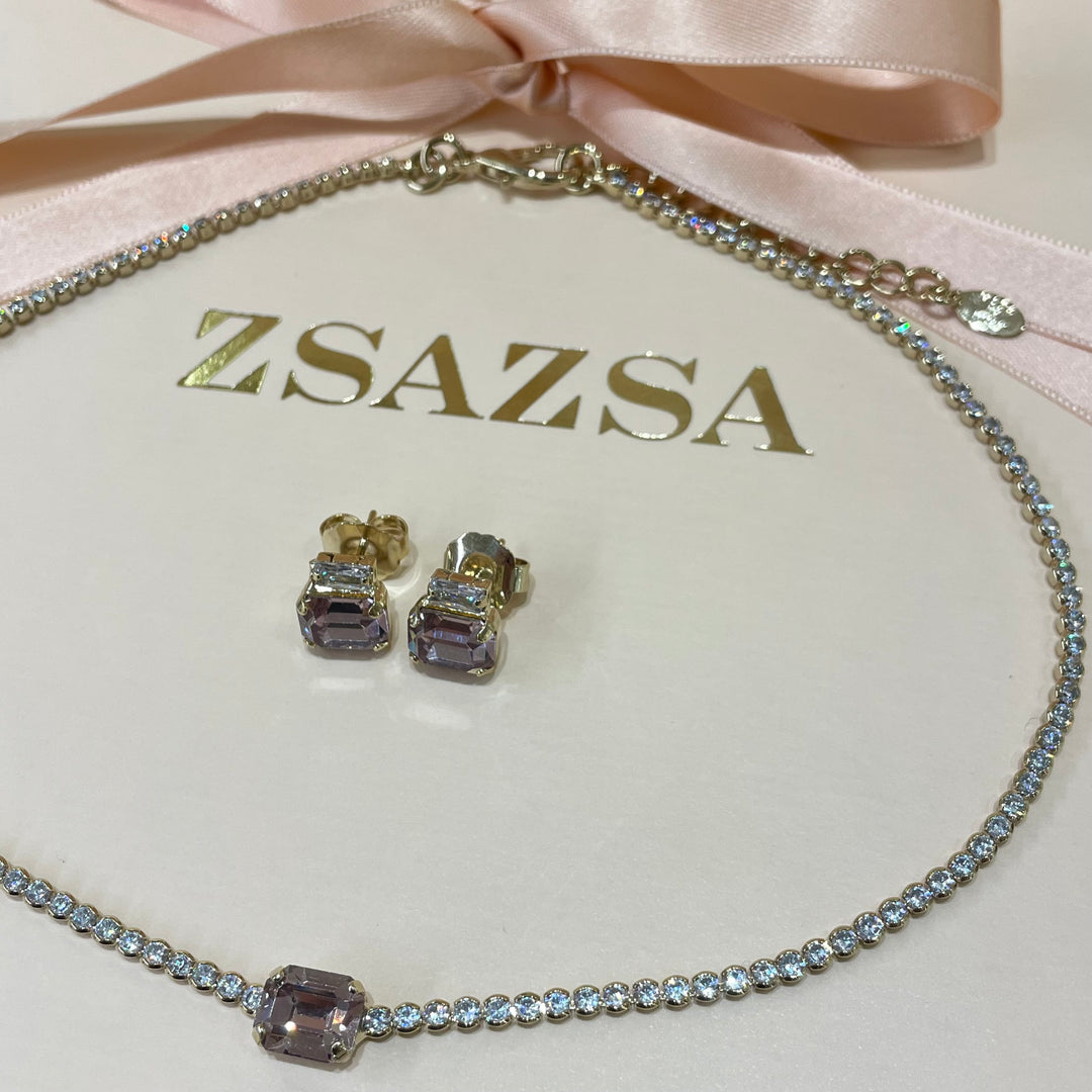 Classic mauve purple Swarovski Crystals set